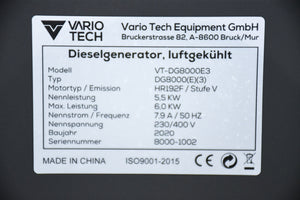 Dieselgenerator Vario Tech VT-DG8000E3